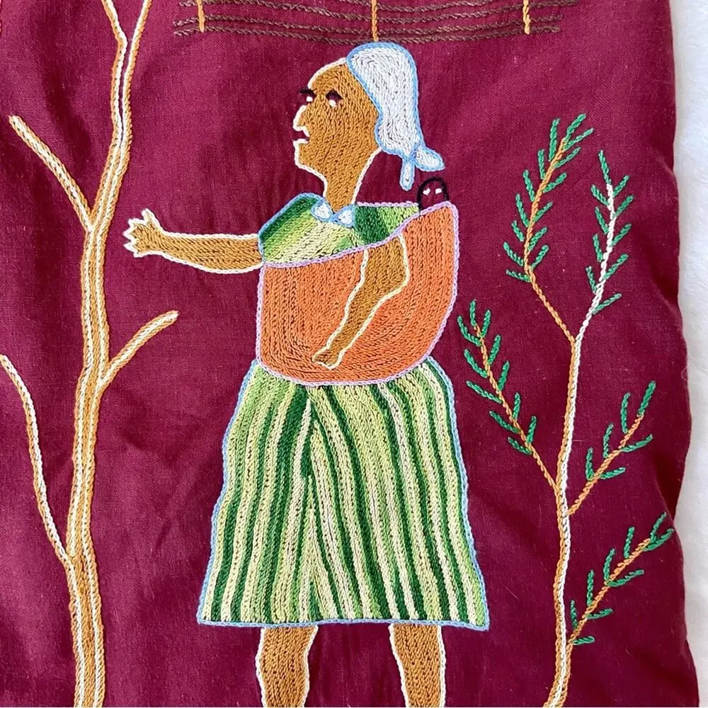 Handmade Embroidered Pillow Cover